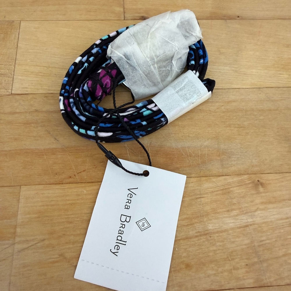 Vera Bradley Black and Blue Patterned Lanyard